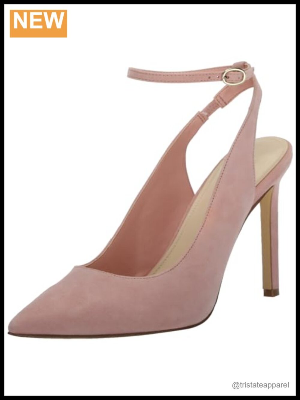 Nine West Taran Suede Pointed Toe Stiletto Pumps Buckle Evening